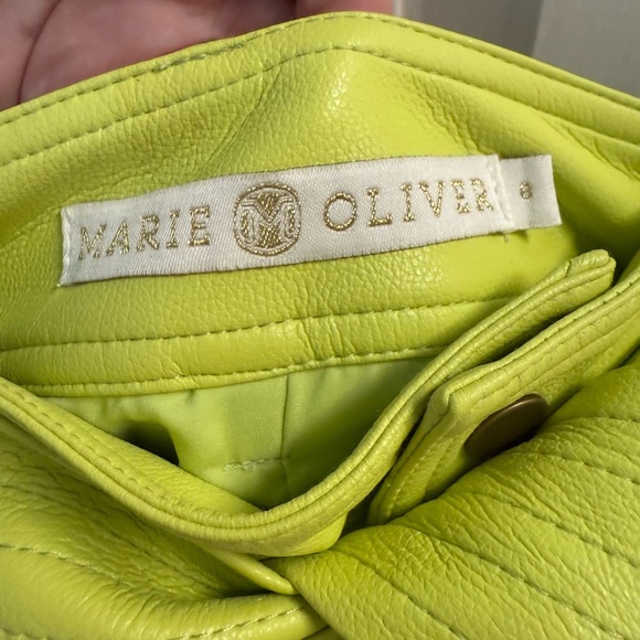 Marie Oliver Chartreuse Mini Skirt - Picture 4 of 6